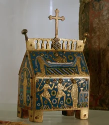 Reliquaire en émail, or et cuivre de Saint Thomas Becket (1118-1170), archevêque de Cantorbéry