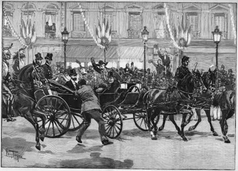 Assassinat du président de la République Sadi Carnot (1837-1894), par l