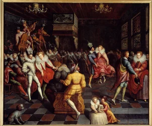 Bal à la cour de Valois Peinture anonyme. 16ème siècle. Rennes, musée des Beaux-Arts