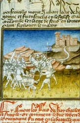 Bataille de Soissons - Miniature du Moyen Âge (réf. 512)