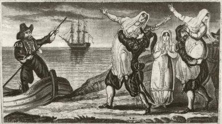 Beakes le pirate hollandais et son équipage emportant de force des nonnes d