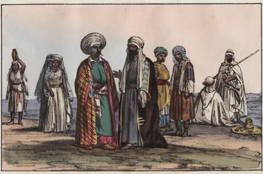 Bédouins - gravure tirée de « Usi e Costumi di Tutti i Popoli dell