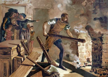Bernard Palissy (1510-1589), céramiste français travaillant à la fusion de ses émaux