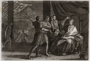 Bible de Royaumont, Ancien Testament : Les amis de Job. Job, au lieu d