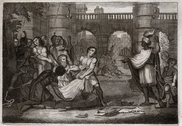 Bible de Royaumont, Ancien Testament : Jérémie prophète. Le saint prophète et la fosse. Illustration de 1811.