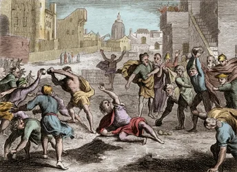 Bible de Royaumont, Ancien Testament : Représentation du schisme de Roboam qui divisa le royaume d