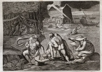 Bible de Royaumont, Ancien Testament : Le Déluge. Illustration de 1811.