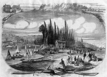 Bougival (Yvelines) Les rives de la Seine en 1868