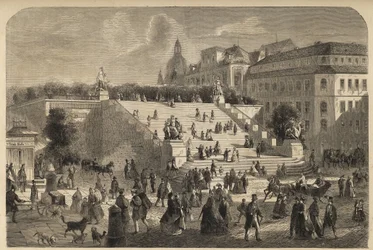 Terrasse de Brühl à Dresde, Allemagne