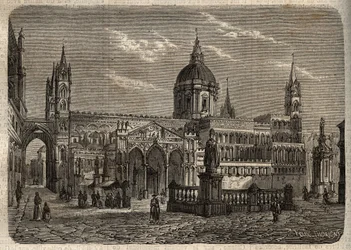 Cathédrale de Palerme - Duomo di Palermo - gravure dans « Dictionnaire populaire illustré » - 1864 - par Joseph Decembre et Edmond Allonier