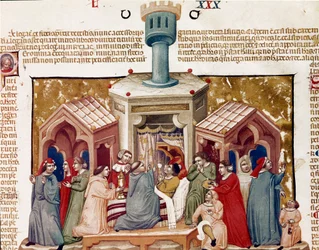 Cérémonie de viatique donnée à un mourant (Miniature)