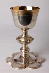 Calice du chapelain Georges Coquere. Métallerie, or et argent