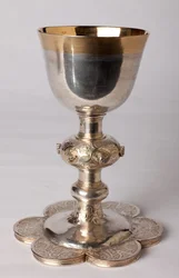 Calice du chapelain Georges Coquere. Métallerie, or et argent