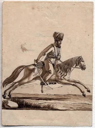 Chef cosaque (dessin anonyme, 1818)