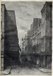 Épidémie de choléra à Paris - rue Sainte Marguerite - gravure dans « Le journal illustré » de 1884