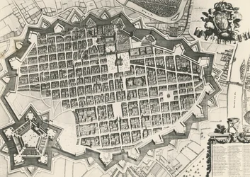 Plan de la ville de Turin avec sa citadelle