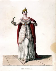 Cléopâtre (-69 - -30) avec un serpent.