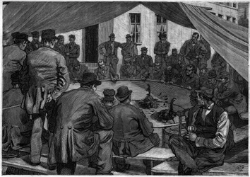 Combat de coqs en Belgique en 1888 dans « Le Journal de la Jeunesse » de 1888.