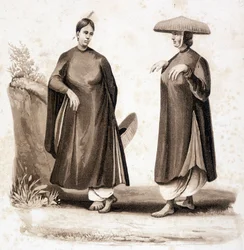 Femmes cochinchinoises. Vietnam v. 1850