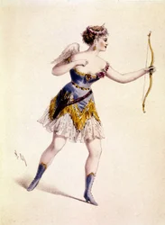 Cora Pearl (1842-1886), courtisane anglaise, dans le rôle de Cupidon dans l