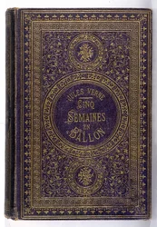Couverture du livre « Cinq semaines en ballon », roman de Jules Verne