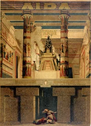 Couverture de la première partition de « Aida » de Giuseppe Verdi. Édition Ricordi.