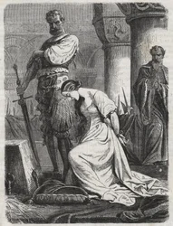 Mort de Katherine Howard, épouse de Henry VIII gravure 1864 - Catherine Howard (Katherine ou Katheryn)