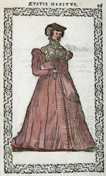 Demoiselle française - dans "Habits et effigies" par Jean Sulperius