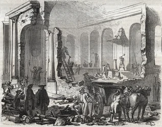 Démolition du temple de Charenton en novembre 1685 après la révocation de l