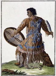 Devin (chaman) du Kamtchatka (Sibérie) - gravure, début 19ème siècle