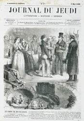 Edmond Dantès, le Comte de Monte Cristo donne une réception - dans "Le Journal du Jeudi" du 03/05/1860