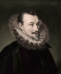 Edmund Spenser c1552/3-1599 - gravure - 19ème siècle
