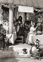 Gravure représentant la fête de la Befana