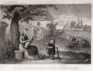 Les soins familiaux feront de la femme la mère de famille la plus chère à la campagne - gravure