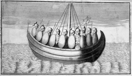 Flotte de soldats romains - gravure