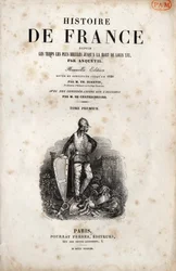 Frontispice de « Histoire de France » par Anquetil. 1838