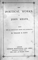 Frontispice des Œuvres poétiques du poète John Keats (1795-1821) XIXe siècle