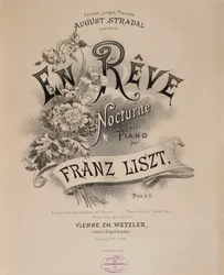 Frontispice de la partition En rêve par Franz Liszt (1811-1886) XIXe siècle Bologne, musée civique de la musique