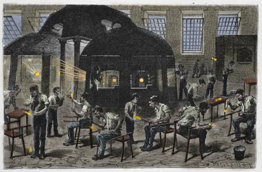 Usine de soufflage de verre