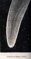 La comète de Halley 1835 - gravure vers 1867