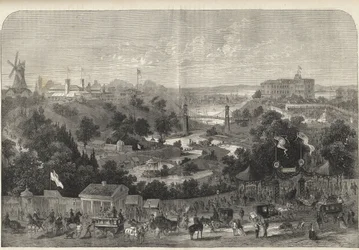 Hambourg - Allemagne - Exposition horticole 1869 - Hambourg - le parc de l