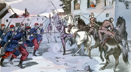 Combat au corps à corps à Epernay, France, entre les forces allemandes et françaises
