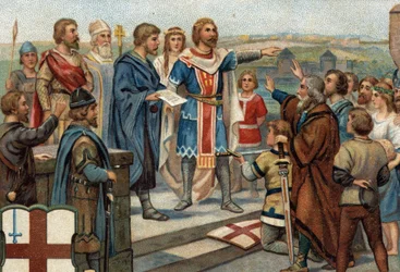 Épisodes historiques de villes célèbres : Alfred le Grand (849-899) rend Londres à ses anciens habitants (886), la "Paix d