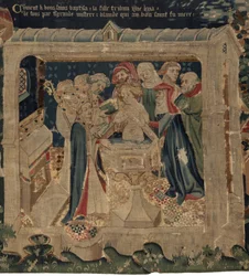 Histoire de Saint Piat et Saint Eleuthère, Scène 13 : Le baptême de Blanda