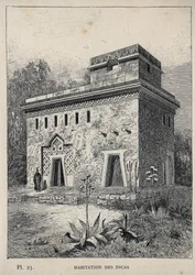 Habitation des Incas - gravure de 1889 dans « Histoire de l