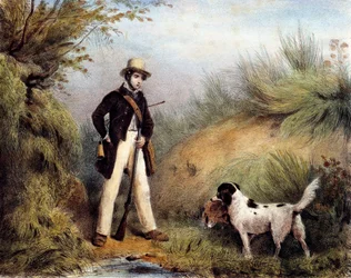 Chasseur avec son chien