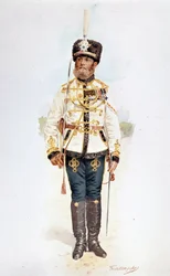 Hussard de la garde russe sous Nicolas II