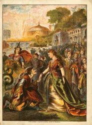 Illustration de : "La Belle et la Bête", vers 1880