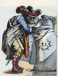 Illustration du conte « Compère le Loup, Maître Renard, Commère la Chèvre et ses petits biquets » d