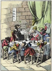 Illustration du conte "Le terrible Raminagrobis et les souris" d